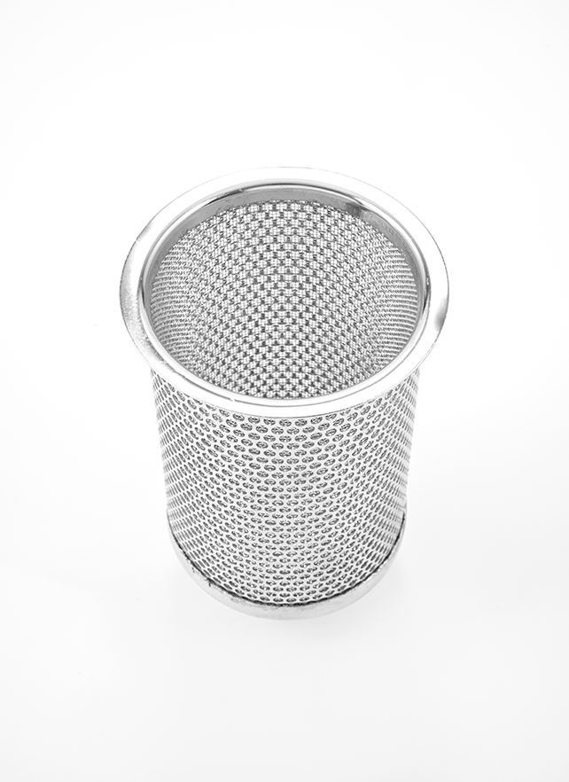 Mesh Lined Stainless Streel Baskets