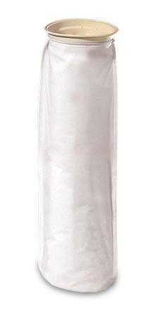 8” x 34” Rosedale Products Pack of 50 PE-25-P12S Polyester Felt Filter Bag White Inc