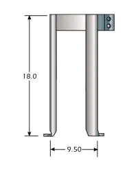Model 6 Leg Assembly - 304 Stainless Steel